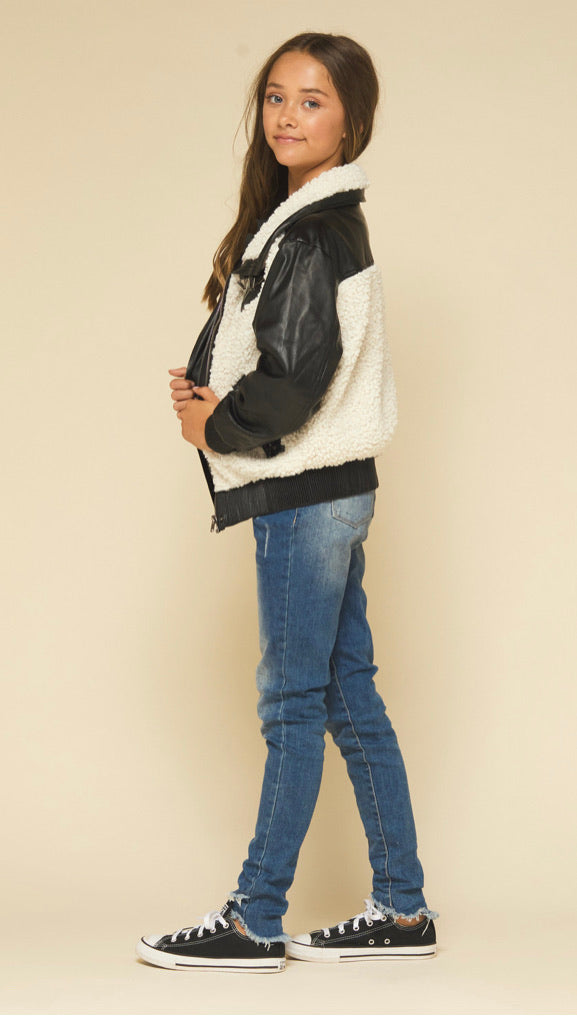 Sherpa Leathery Jacket