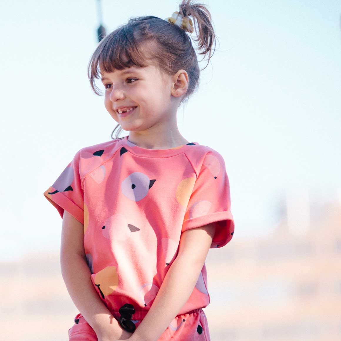 Fruit Print French Terry Dress D30J92