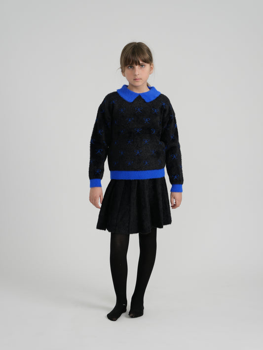 Fuzzy Bow Print Sweater RFW2261 A/B
