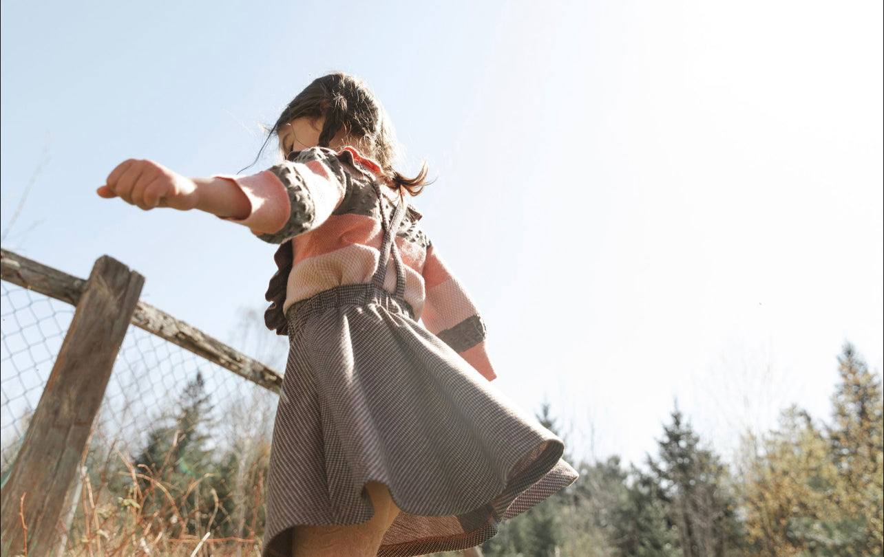 Houndstooth Suspender Skirt D20F40