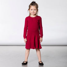 Load image into Gallery viewer, Red Knit Applique Dress C20QT94