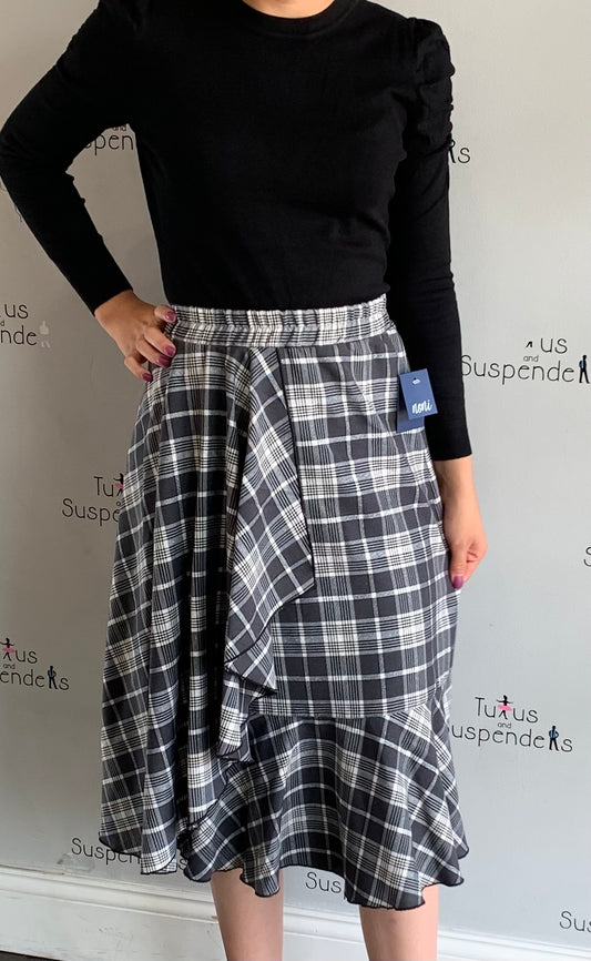 Black and White Plaid Skirt yt2709s