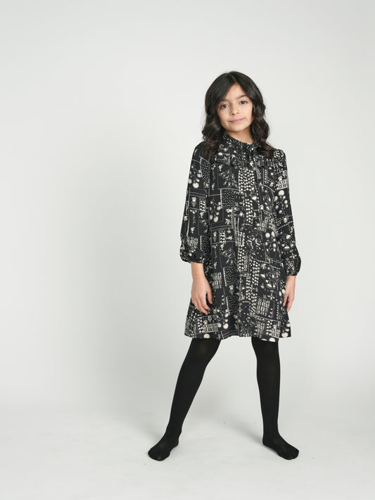 Frilly Line Print Dress GW04-B