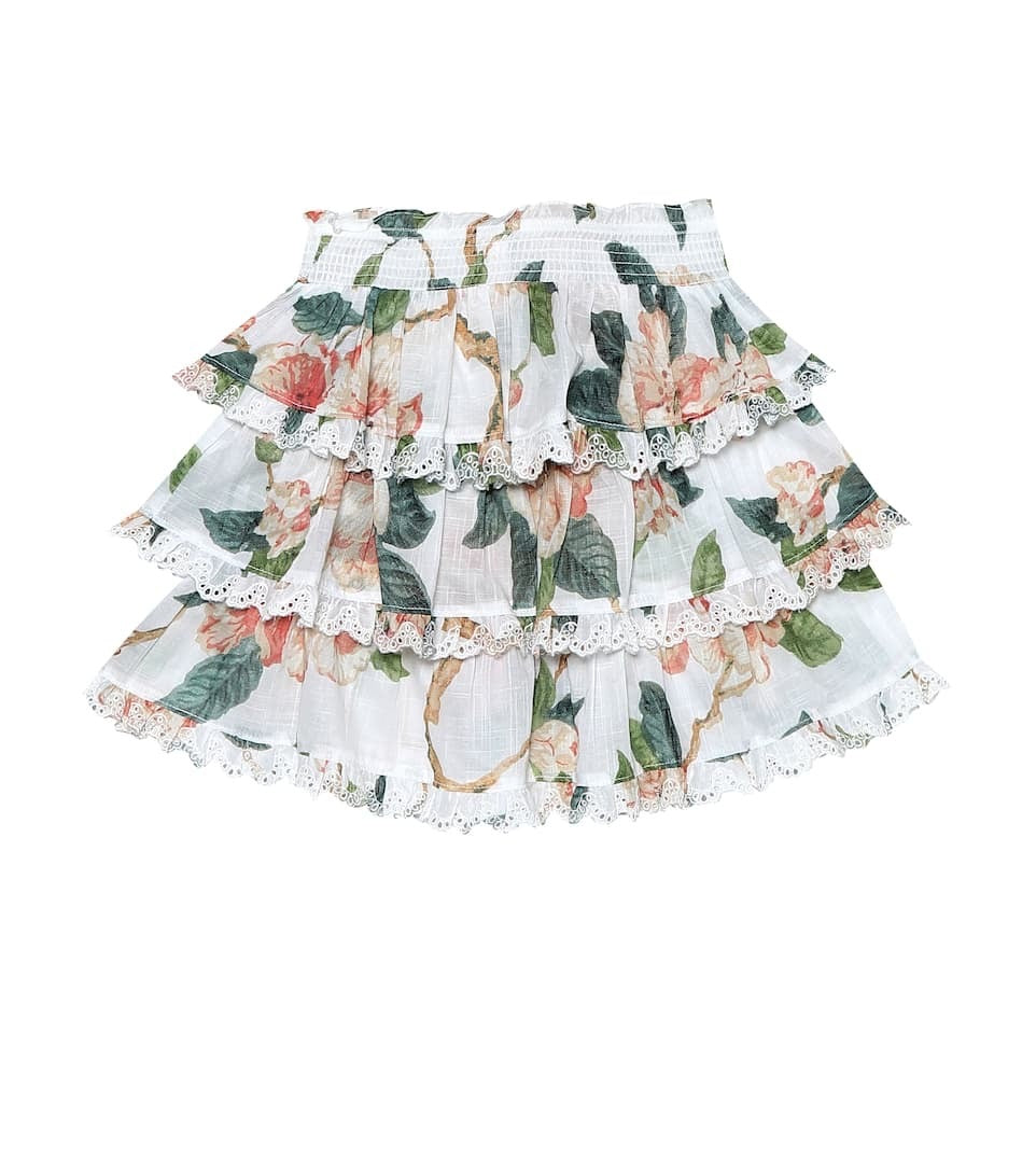 Ruffled Floral Skirt M-4905