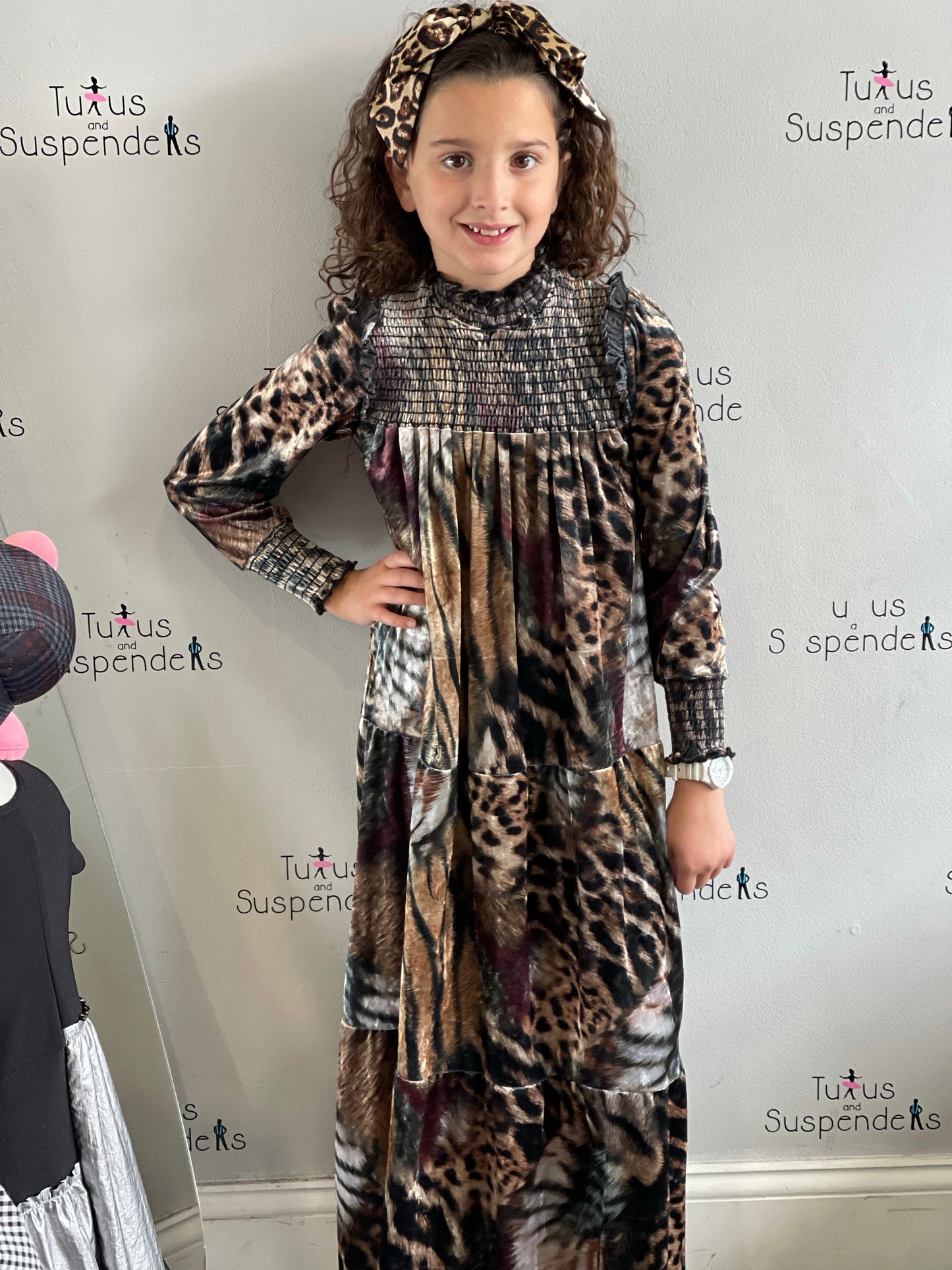 Animal Print Velvety Robe W1J2894R