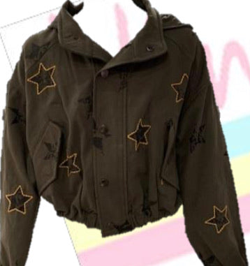 Camo Star Hoodie Jacket…