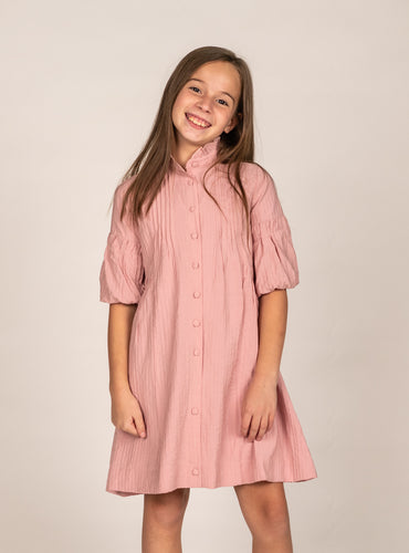 Blush Button Dress FR2173-b