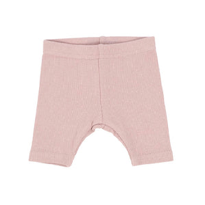 Ribbed Petal Pink Shorts