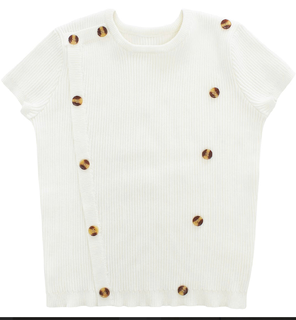 Button Rib Sweater G2135