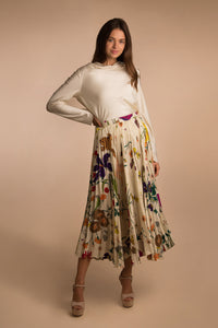 Floral Cream Skirt