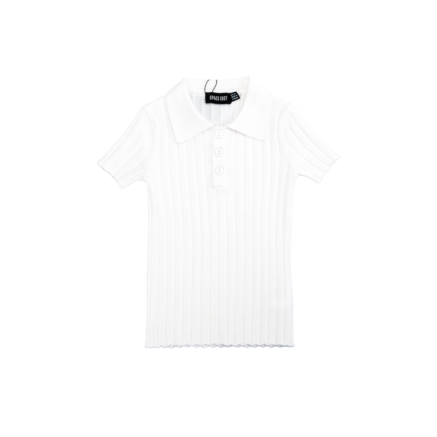 Ribbed Polo Knit Sweater CY1486