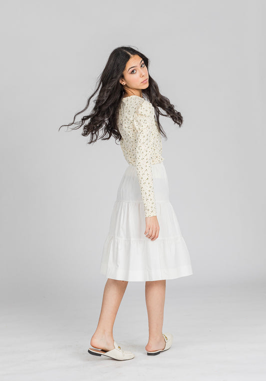 Puff Sleeve Floral Top CYT1496