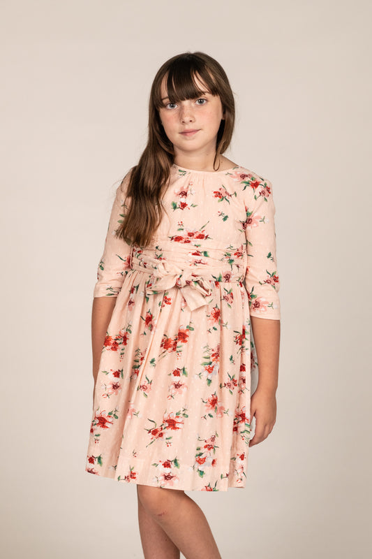 Pink Floral Dress fr2139-a