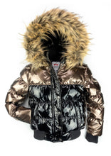 Load image into Gallery viewer, Two Tone Kyla Puffer Coat A5KYP-CPB