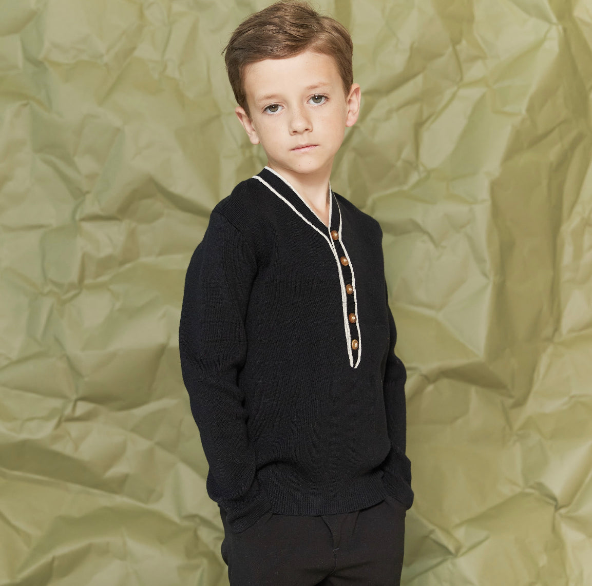 Edge Placket Sweater G2233