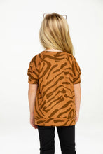 Load image into Gallery viewer, Puff Sleeve Bengal Print Tee