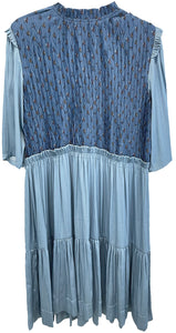 Blue Crinkle Dress D1327