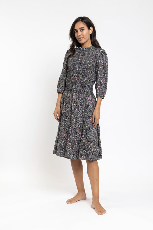 Smocked Floral Skirt TNS23326-A