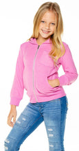 Load image into Gallery viewer, Pink knit Zip Up