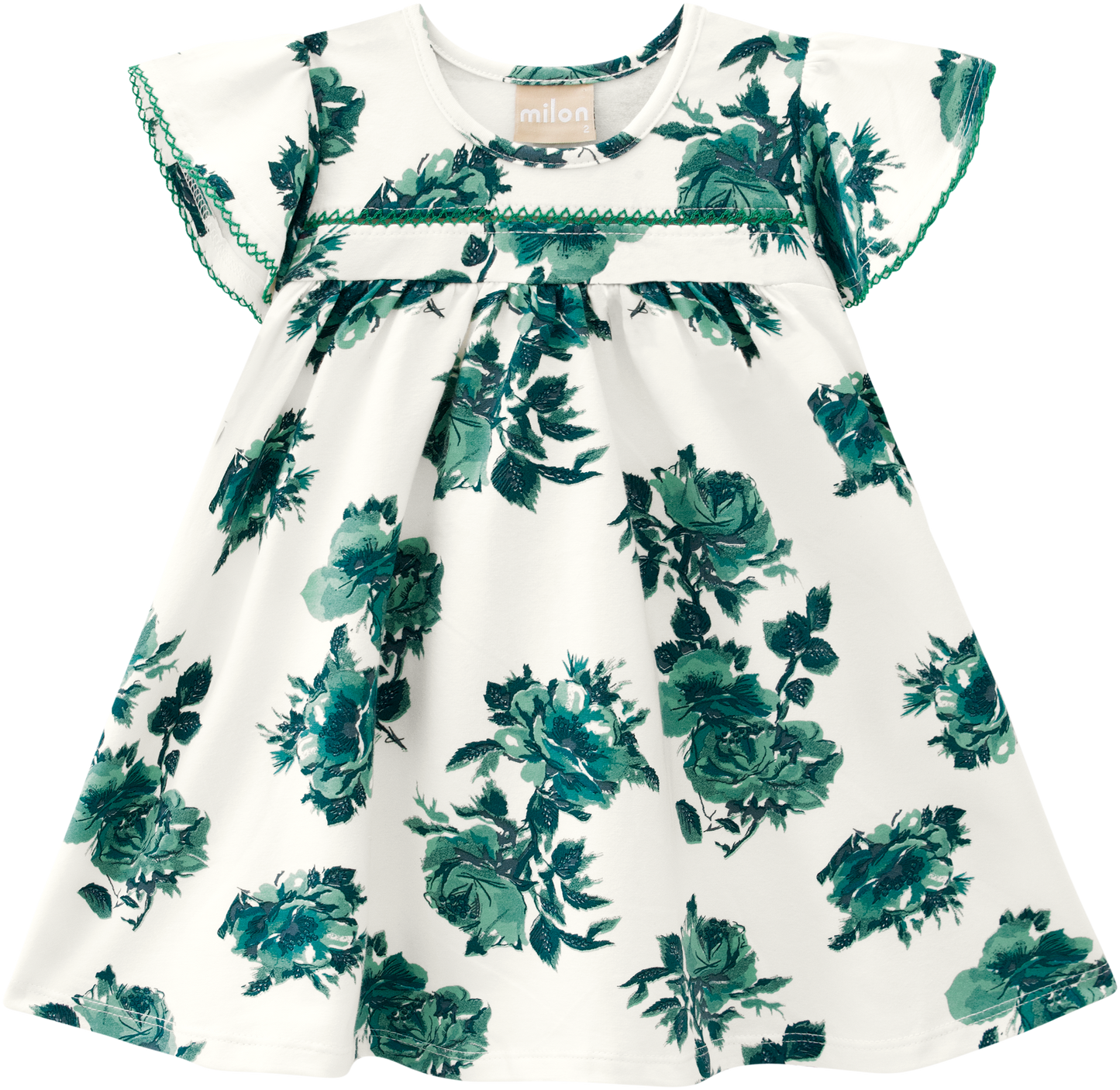 Green Floral Dress 13782