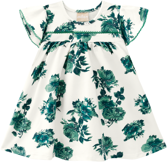 Green Floral Dress 13782