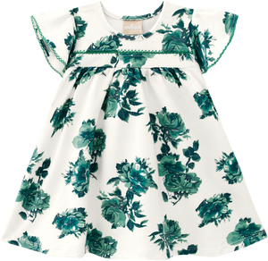 Green Floral Dress 13782