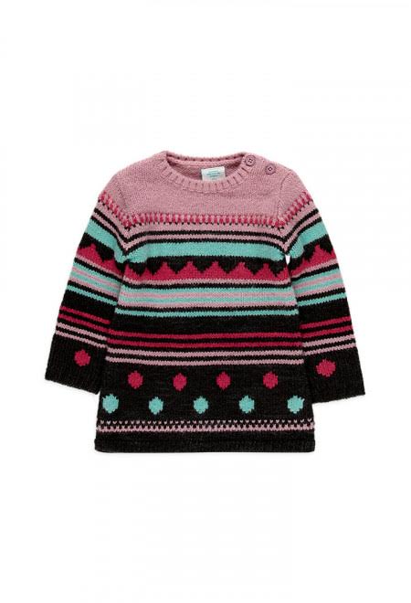 Jaquard Knit Dress 225009-6108