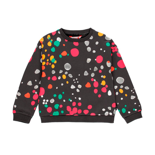 Polka Dot Fleece Sweatshirt